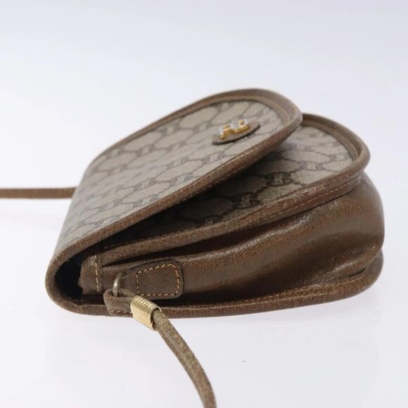 GUCCI GG Plus Supreme Shoulder Bag PVC Beige Gold Auth th6187 - Picture 4 of 16